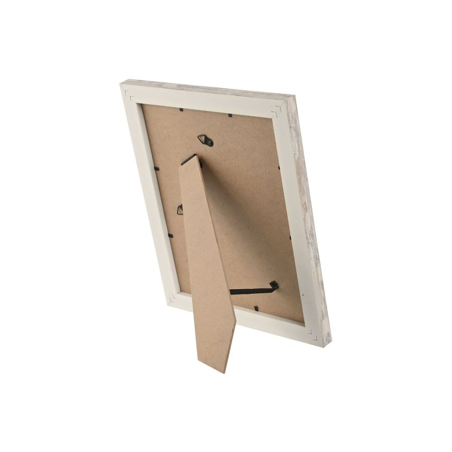 Fotoramme Home ESPRIT Hvid Natur Krystal polystyren Skandinavisk 24,6 x 2 x 29,6 cm (2 enheder) #9