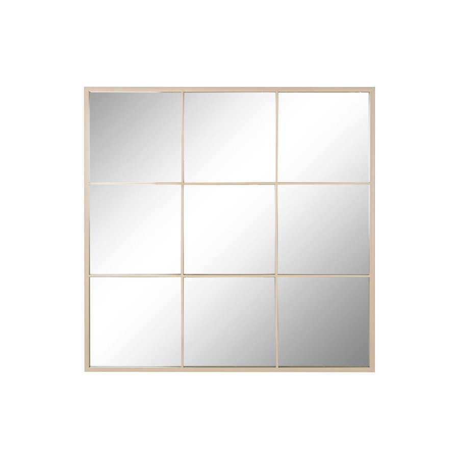 Vgspejl Home ESPRIT Beige Vindue Scandi 90 x 2 x 90 cm #1