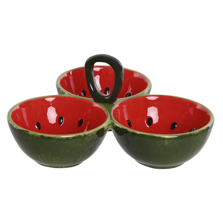 Snackskl Home ESPRIT Rd Grn Stentj Vandmelon 23 x 22 x 10,5 cm #1