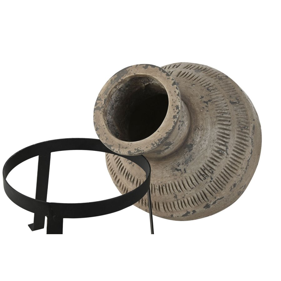 Vase Home ESPRIT Sort Beige Metal Magnesium 28 x 28 x 47 cm #2