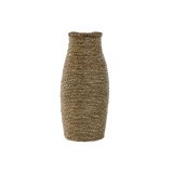 Vase Home ESPRIT Natur Tropisk 16 x 16 x 40 cm #1
