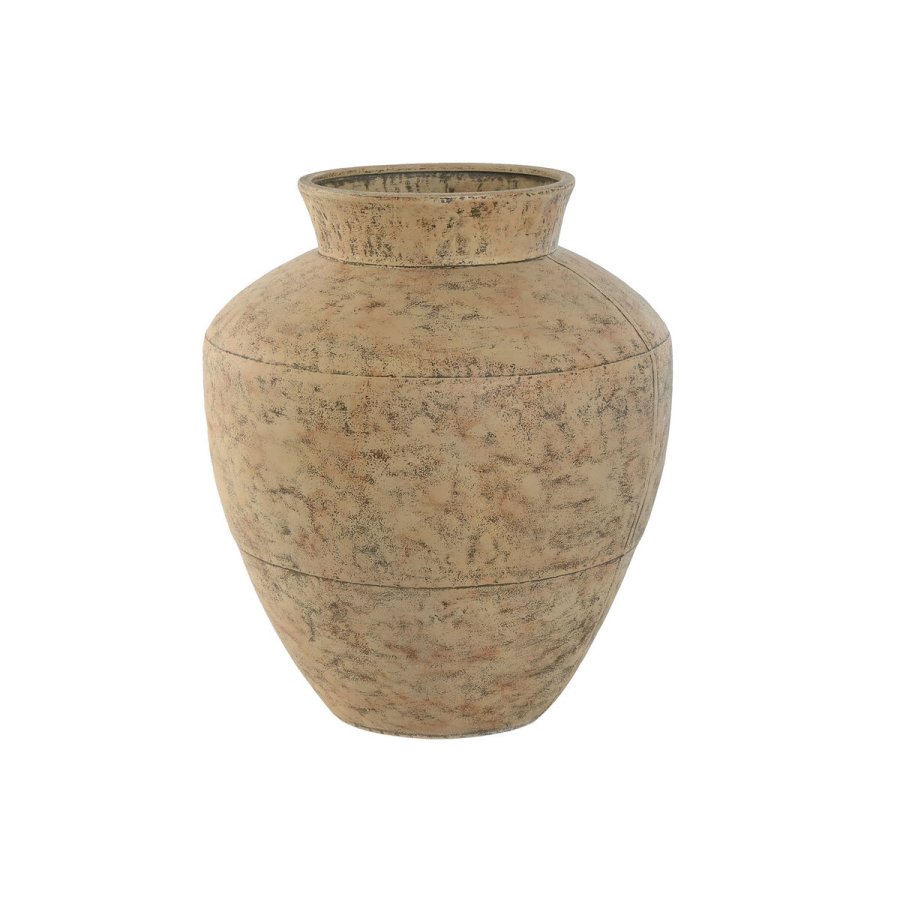 Vase Home ESPRIT Beige Metal 33 x 33 x 37 cm #1