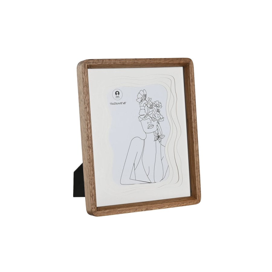 Fotoramme Home ESPRIT Hvid Brun Krystal Akacie Skandinavisk 22 x 2,8 x 27 cm #1