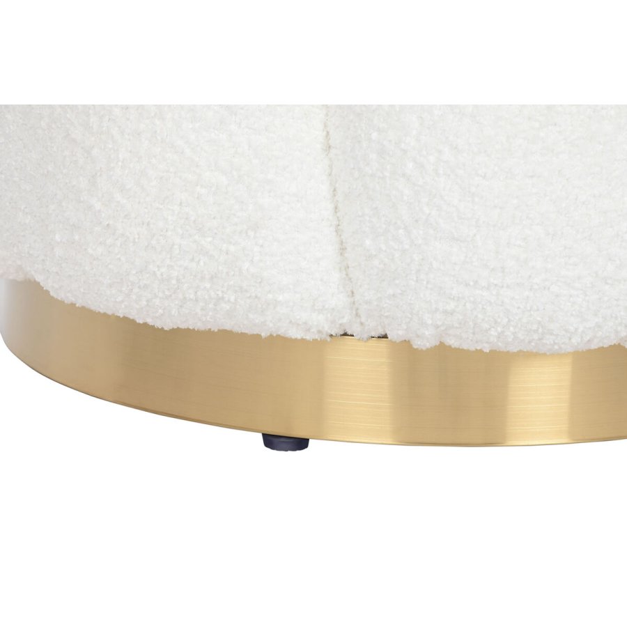 Fodsttte Home ESPRIT Hvid Polyester Metal 65 x 65 x 35 cm #4