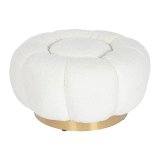 Fodsttte Home ESPRIT Hvid Polyester Metal 65 x 65 x 35 cm #1