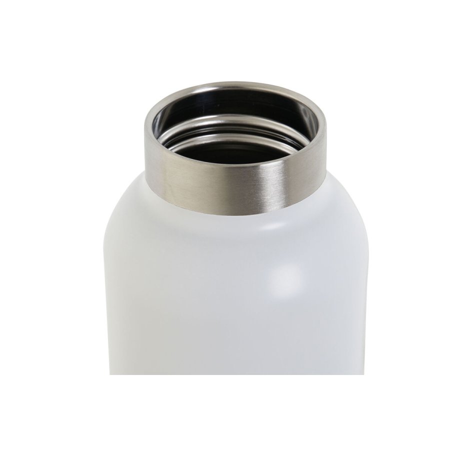 Vandflaske Home ESPRIT Hvid Beige Natur Bambus Rustfrit stl 500 ml (2 enheder) #3