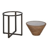 Sofabord Home ESPRIT Sort Natur Krystal Gran 46 x 46 x 55,5 cm #2