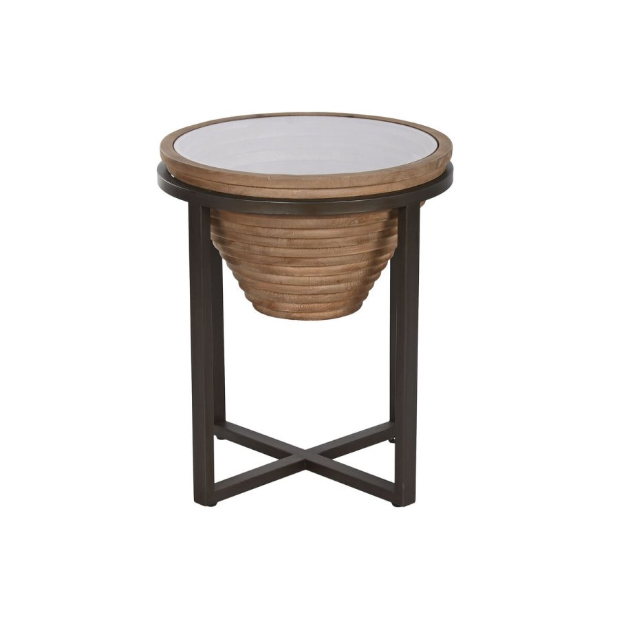 Sofabord Home ESPRIT Sort Natur Krystal Gran 46 x 46 x 55,5 cm #5