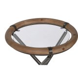St med 2 borde Home ESPRIT Sort Natur Krystal Gran 65 x 65 x 66 cm #2