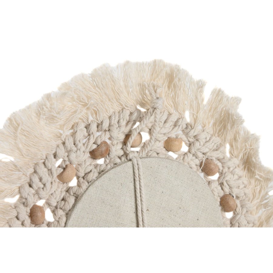 Vgspejl Home ESPRIT Hvid Boho 20 x 1 x 20 cm (3 Dele) #9