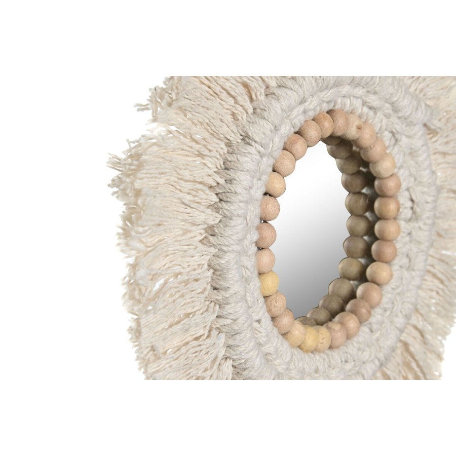 St med Spejle Home ESPRIT Hvid Boho 20 x 1 x 20 cm (3 Dele) #5