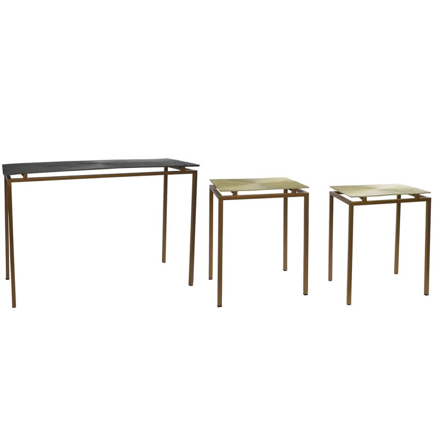 Konsol Home ESPRIT Gr� Metal Aluminium 109,5 x 37,5 x 80 cm (3 Dele) #7