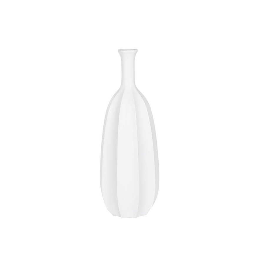 Vase Home ESPRIT Hvid Glasfiber 34 x 34 x 100 cm #1