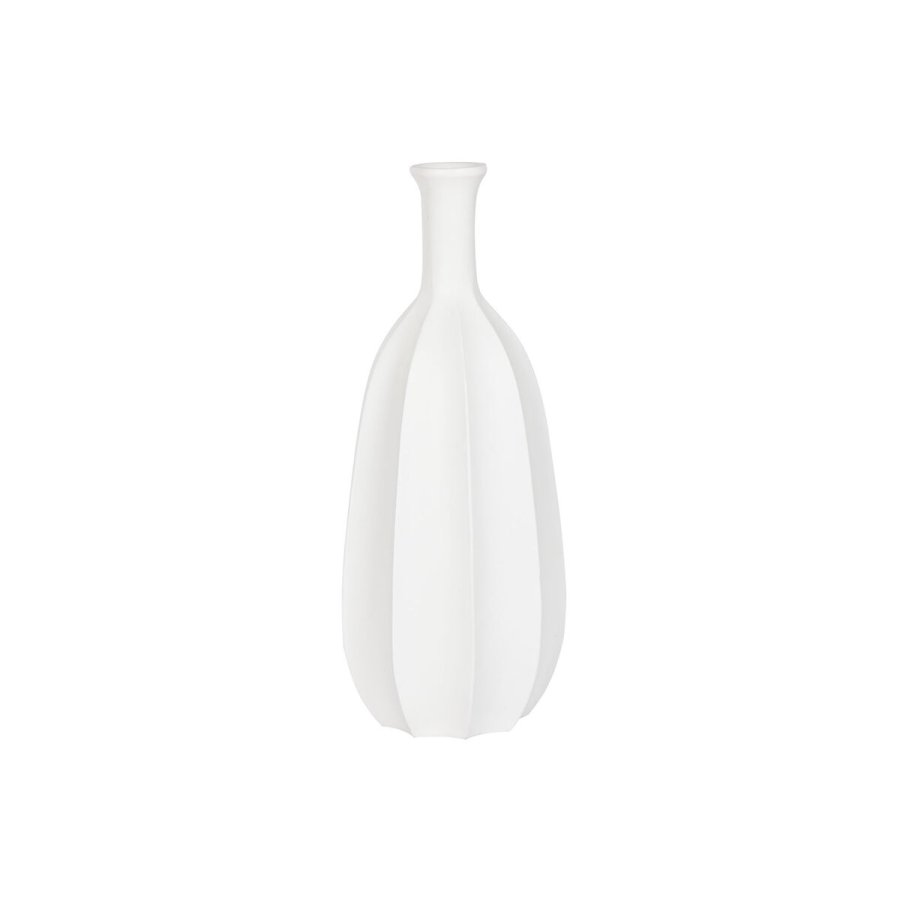 Vase Home ESPRIT Hvid Glasfiber 30 x 30 x 80 cm #1
