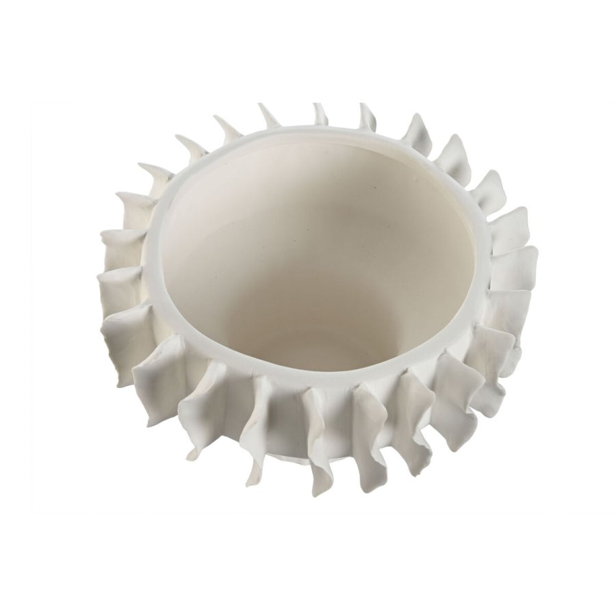 Borddekoration Home ESPRIT Hvid Keramik 22 x 22 x 14 cm #2