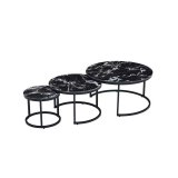 Lille serveringsbord Home ESPRIT Sort 80 x 80 x 1 cm #1