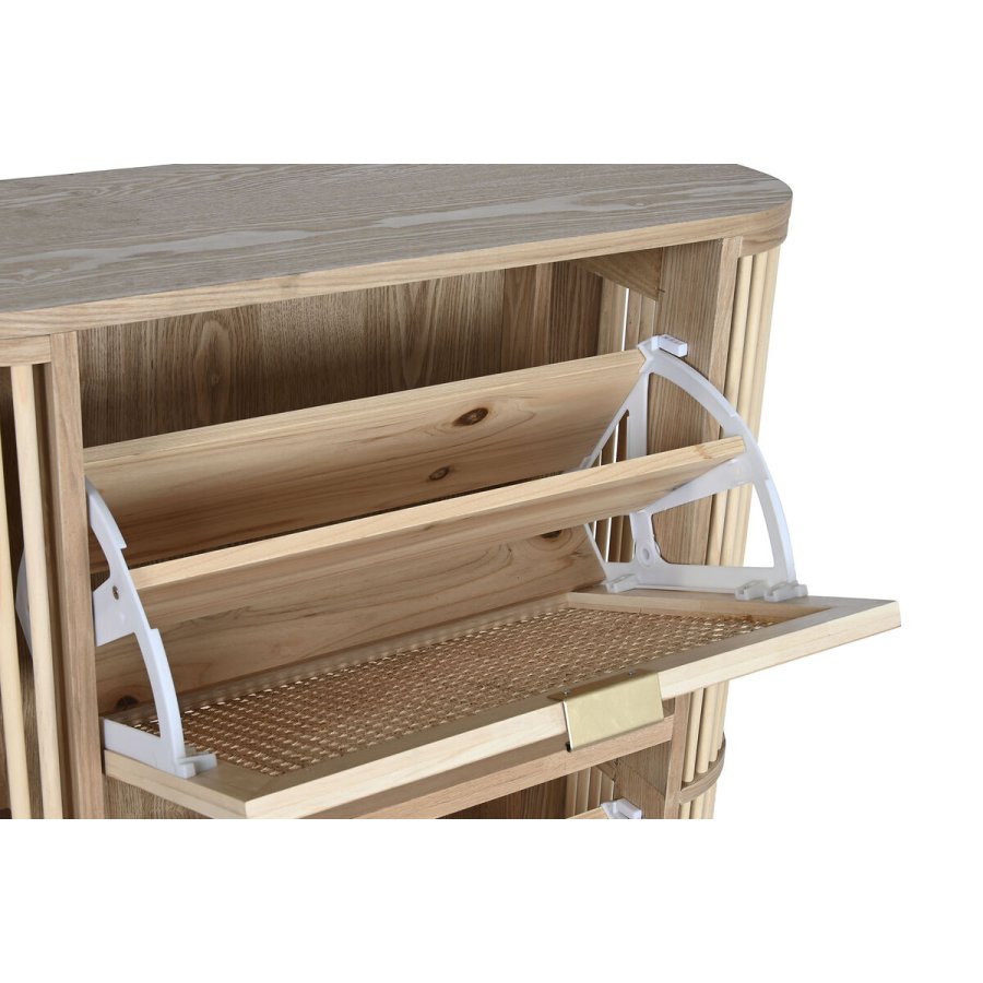 Skostativ Home ESPRIT Gylden Natur Spanskrr Gran Tropisk 70 x 29 x 115 cm #13