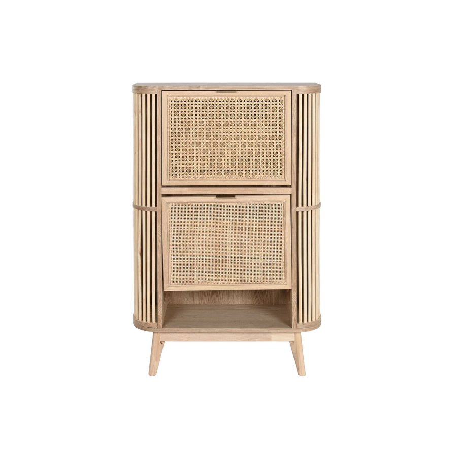 Skostativ Home ESPRIT Gylden Natur Spanskrr Gran Tropisk 70 x 29 x 115 cm #25