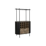 Flaskereol Home ESPRIT Sort Natur Metal Gran 90 x 36 x 150 cm #1