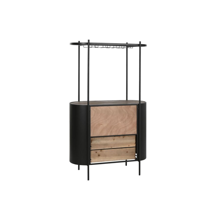 Flaskereol Home ESPRIT Sort Natur Metal Gran 90 x 36 x 150 cm #4
