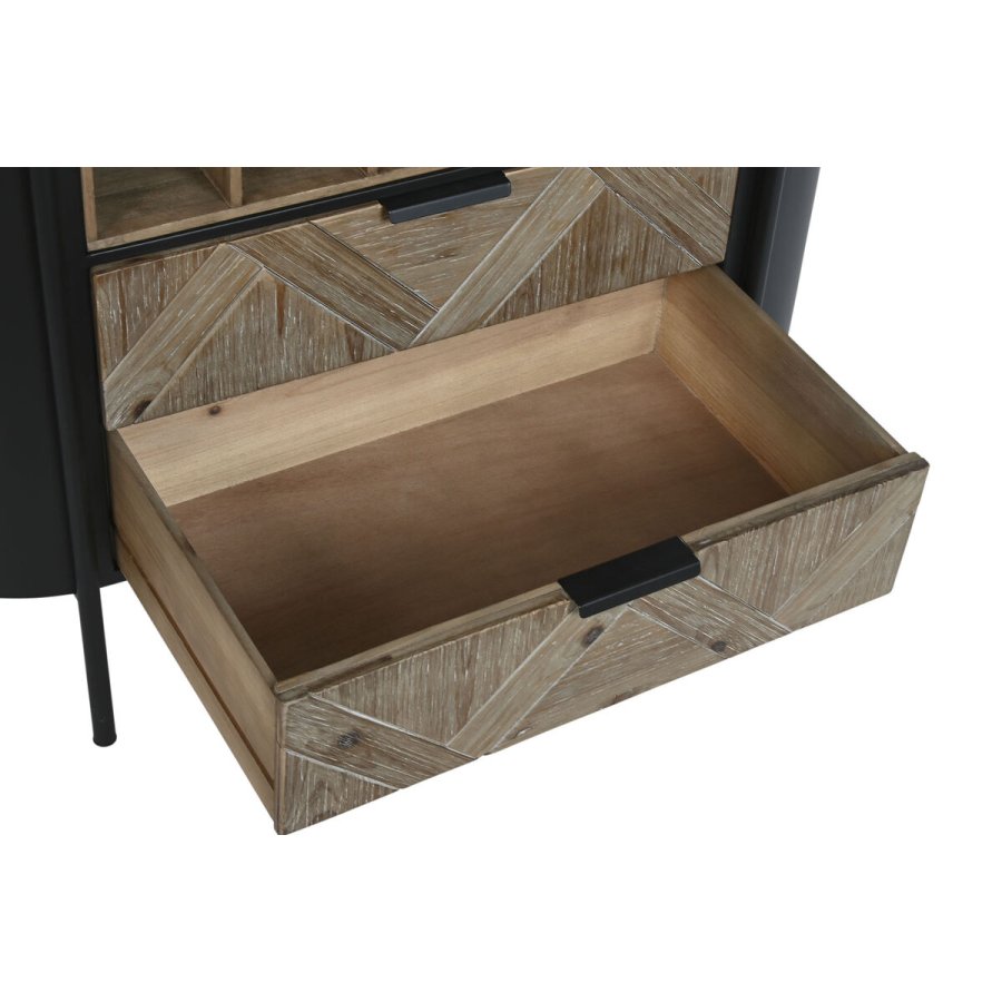 Flaskereol Home ESPRIT Sort Natur Metal Gran 90 x 36 x 150 cm #7
