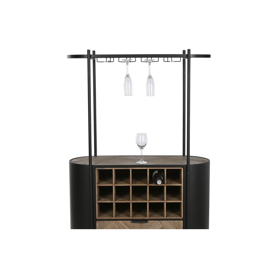 Flaskereol Home ESPRIT Sort Natur Metal Gran 90 x 36 x 150 cm #16
