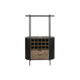 Flaskereol Home ESPRIT Sort Natur Metal Gran 90 x 36 x 150 cm #19