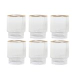 Glasst Home ESPRIT Gennemsigtig Gylden Krystal 320 ml (6 enheder) #1