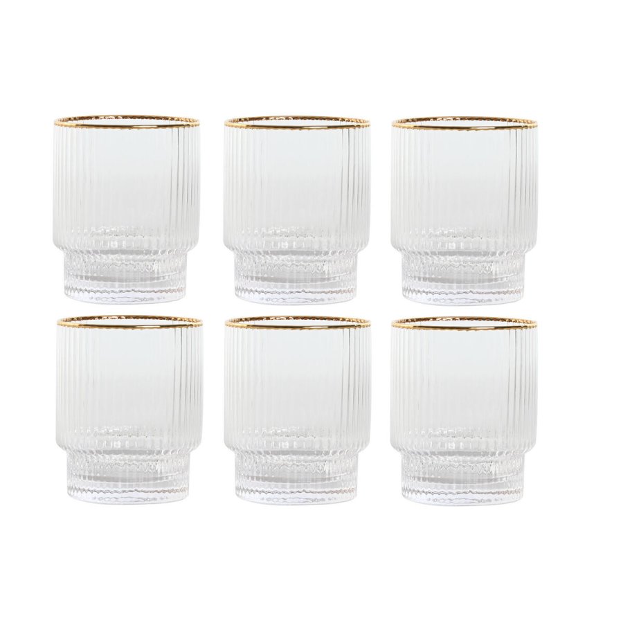 Glasst Home ESPRIT Gennemsigtig Gylden Krystal 320 ml (6 enheder) #1