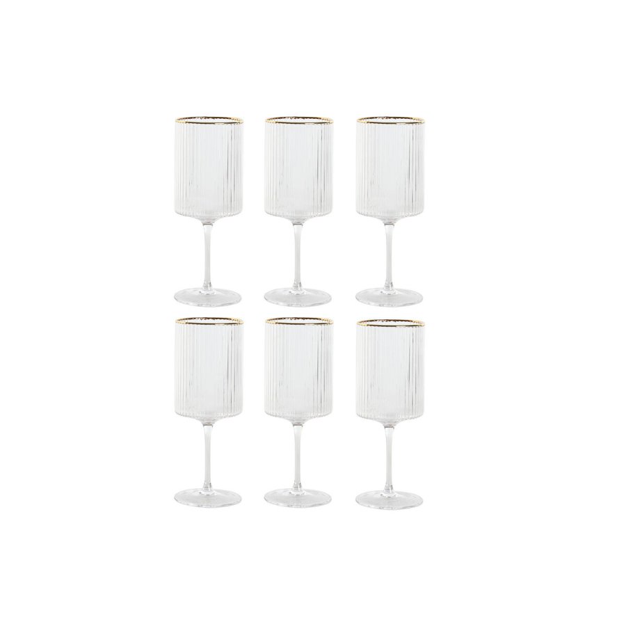 Glasst Home ESPRIT Gennemsigtig Gylden Krystal 400 ml (6 enheder) #1