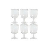 St med glas Home ESPRIT Gennemsigtig Krystal 300 ml 8 x 8 x 14 cm (6 enheder) #1