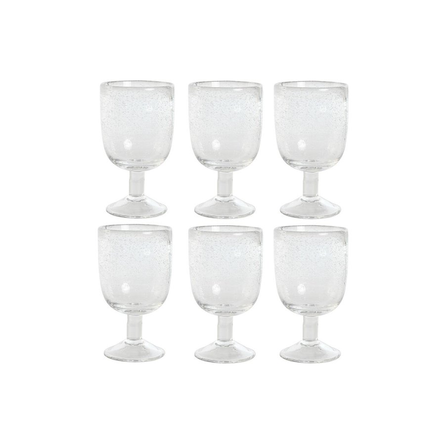 St med glas Home ESPRIT Gennemsigtig Krystal 300 ml 8 x 8 x 14 cm (6 enheder) #1