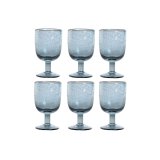 St med glas Home ESPRIT Bl Krystal 300 ml 8 x 8 x 14 cm (6 enheder) #1