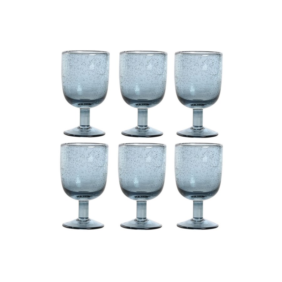 St med glas Home ESPRIT Bl Krystal 300 ml 8 x 8 x 14 cm (6 enheder) #1