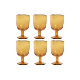St med glas Home ESPRIT Rav Krystal 300 ml 8 x 8 x 14 cm (6 enheder) #1