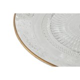 Flad Plade Home ESPRIT Gennemsigtig Gylden Krystal 23 x 23 x 8 cm #7