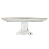 Flad Plade Home ESPRIT Gennemsigtig Gylden Krystal 23 x 23 x 8 cm #10