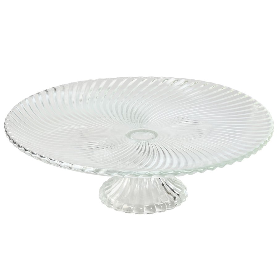Flad Plade Home ESPRIT Gennemsigtig Krystal 31 x 31 x 9,5 cm #1