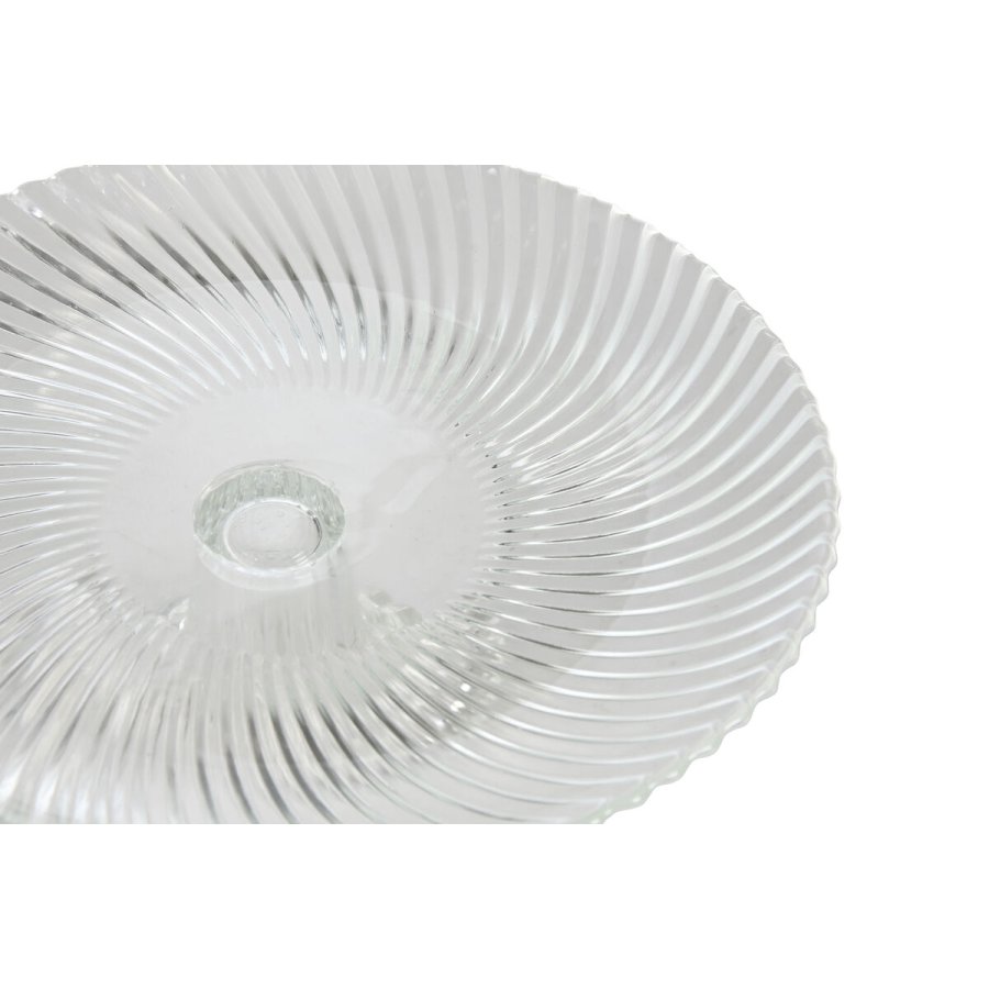 Flad Plade Home ESPRIT Gennemsigtig Krystal 20,5 x 20,5 x 7,5 cm #4