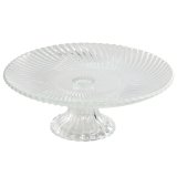 Flad Plade Home ESPRIT Gennemsigtig Krystal 20,5 x 20,5 x 7,5 cm #1