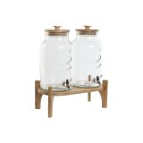 Drinksdispenser Home ESPRIT Silikone Bambus Krystal Plastik 5,5 L 37 x 25 x 46 cm #1