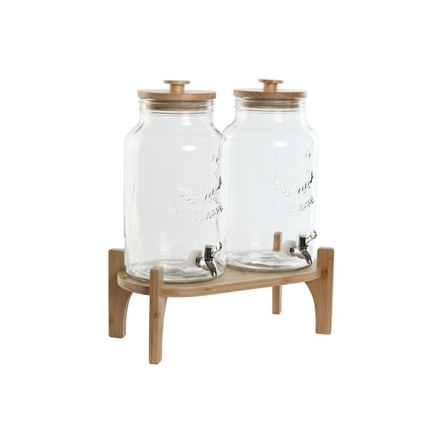 Drinksdispenser Home ESPRIT Silikone Bambus Krystal Plastik 5,5 L 37 x 25 x 46 cm #1