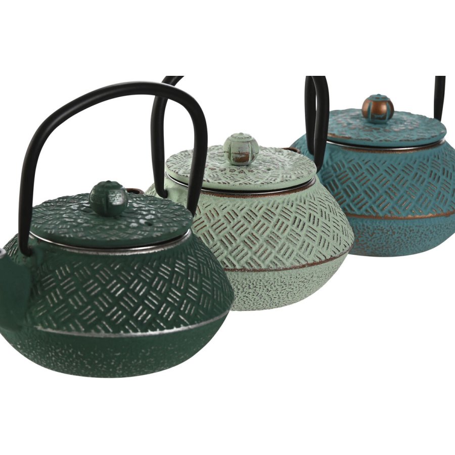 Tekande Home ESPRIT Bl Grn Rustfrit stl Jern 400 ml (3 enheder) #2