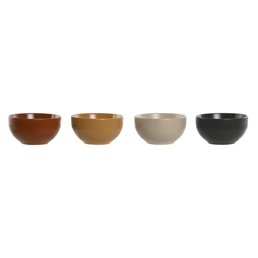Skl Home ESPRIT Beige Gr Sennep Terrakotta Stentj Scandi 480 ml 14 x 14 x 7,5 cm (4 enheder) #1