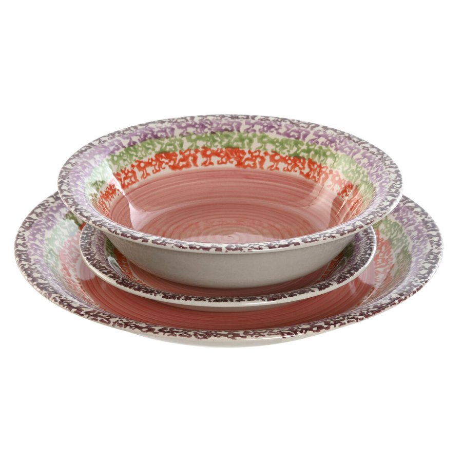 Spisestel Home ESPRIT Pink Stentj 27 x 27 x 2 cm 18 Dele #1