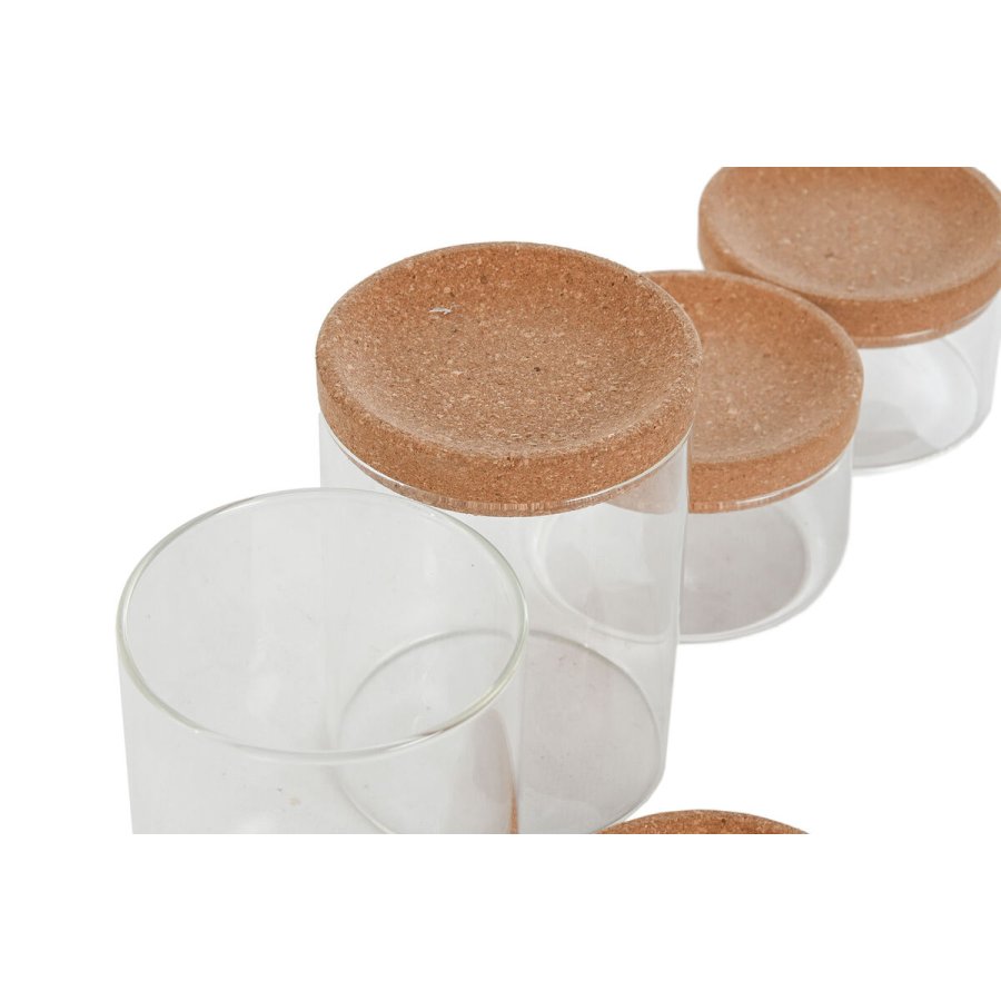St med Dser Home ESPRIT Gennemsigtig Natur Kork Borosilikatglas #10