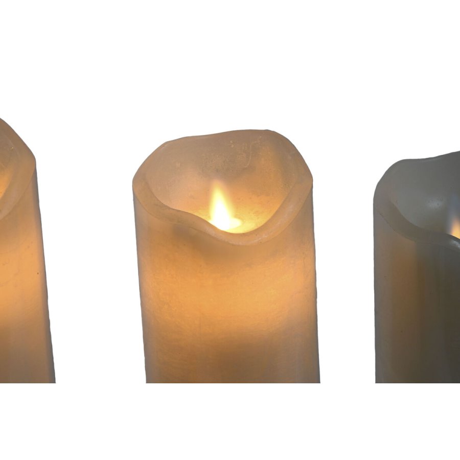 Stearinlys LED Home ESPRIT Beige 25 x 10 x 20 cm #3