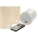 Stearinlys LED Home ESPRIT Beige 25 x 10 x 20 cm #5