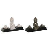 Brnder Home ESPRIT Keramik Tr MDF Buddha 24 x 8 x 14 cm (2 enheder) #1