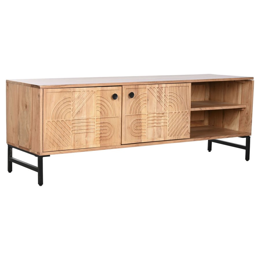mbler Home ESPRIT Brun Sort Metal Akacie 145 x 40 x 52 cm #1